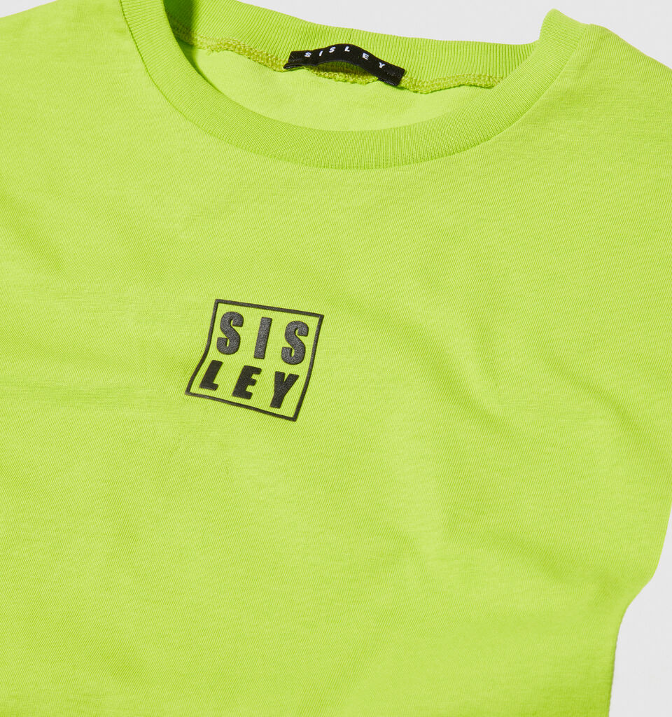 Clashing t-shirt - boys' short sleeve t-shirts - Neon Yellow | Sisley Young image number 2